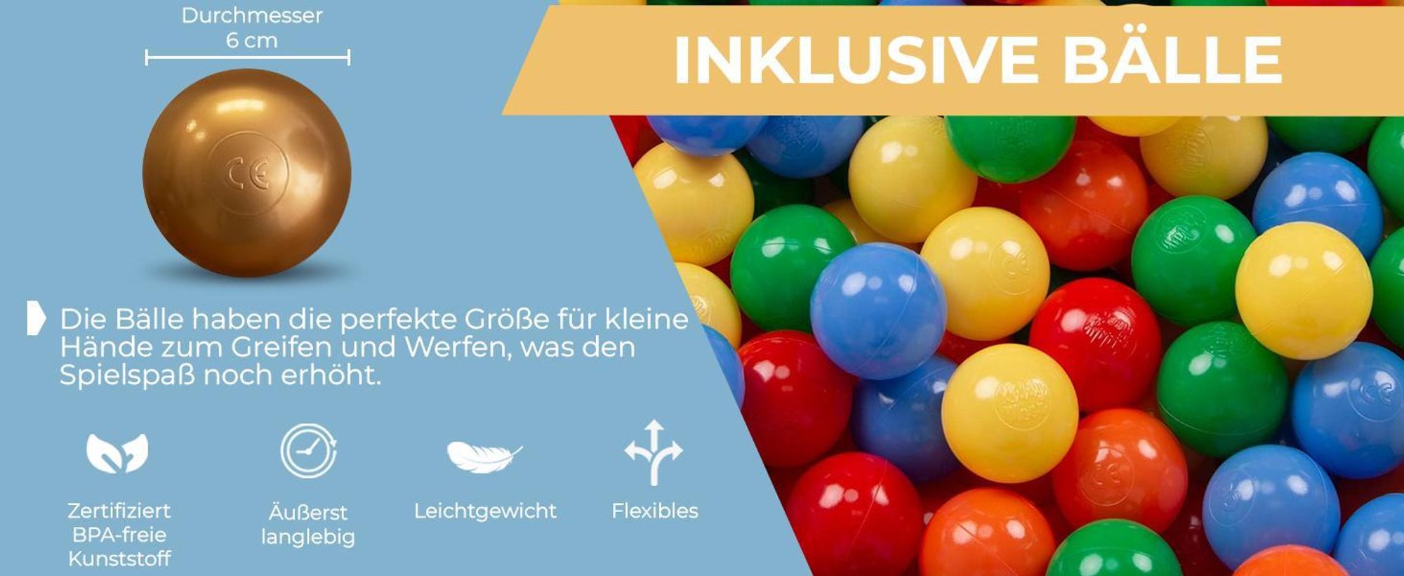 Selonis Bällepool Rund 90x30cm 200 Bunten Bälle ∅6cm - Babyspielzeug Bällebäder Baby zimmer Bälle bällebad Plastikbälle Spielbad - Hellgrau