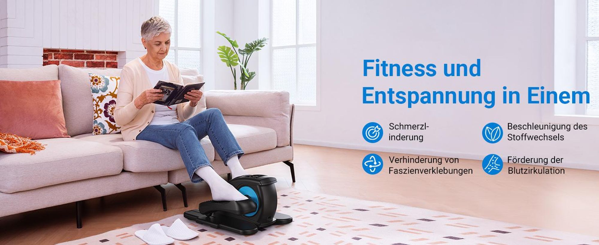 Mini Ellipsentrainer & Stepper – 12-stufiger Crosstrainer mit Fernbedienung & Display, leise, tragbar, vormontiert, ideal für Home-Office & Freizeit