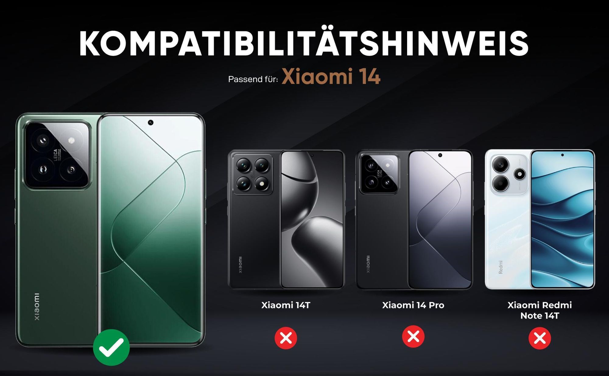 Kompatibilitätshinweise Hülle für Xiaomi 14