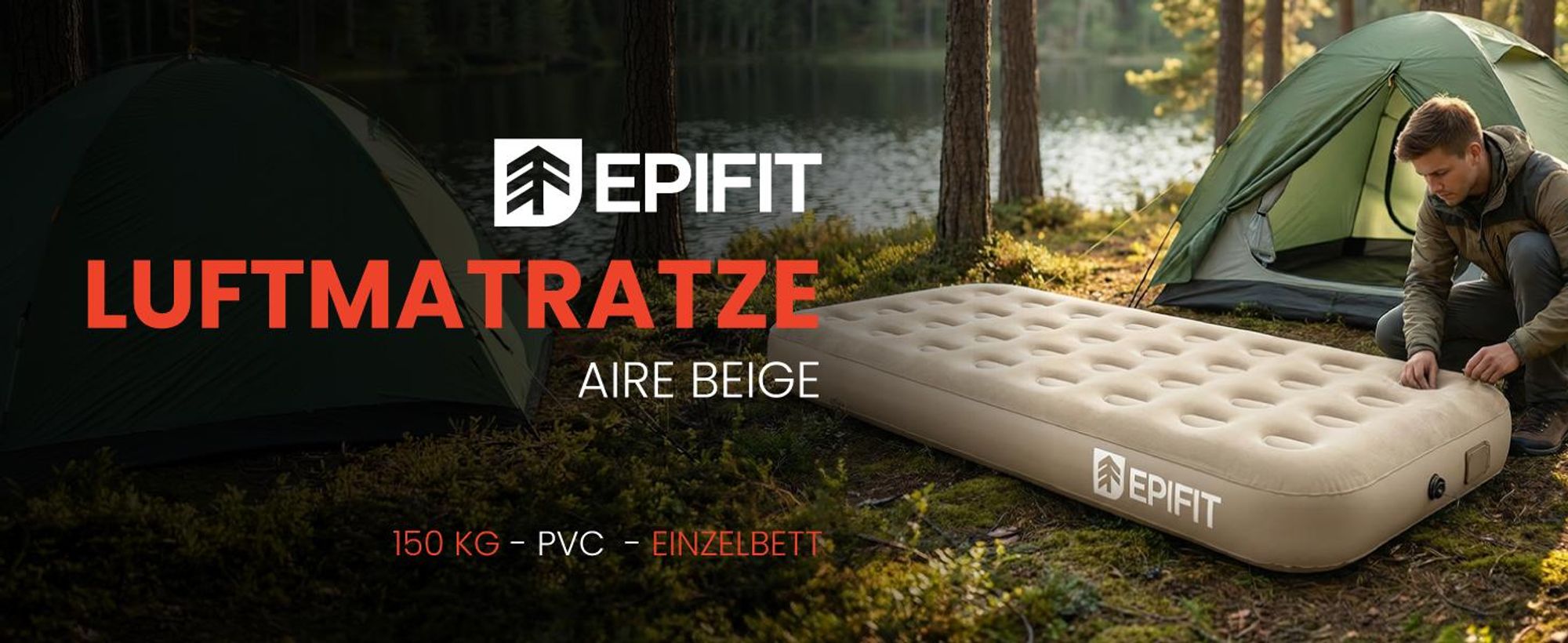 Einzelne Luftbett Luftmatratze selbstaufblasend mit elektrische integriert Pump
