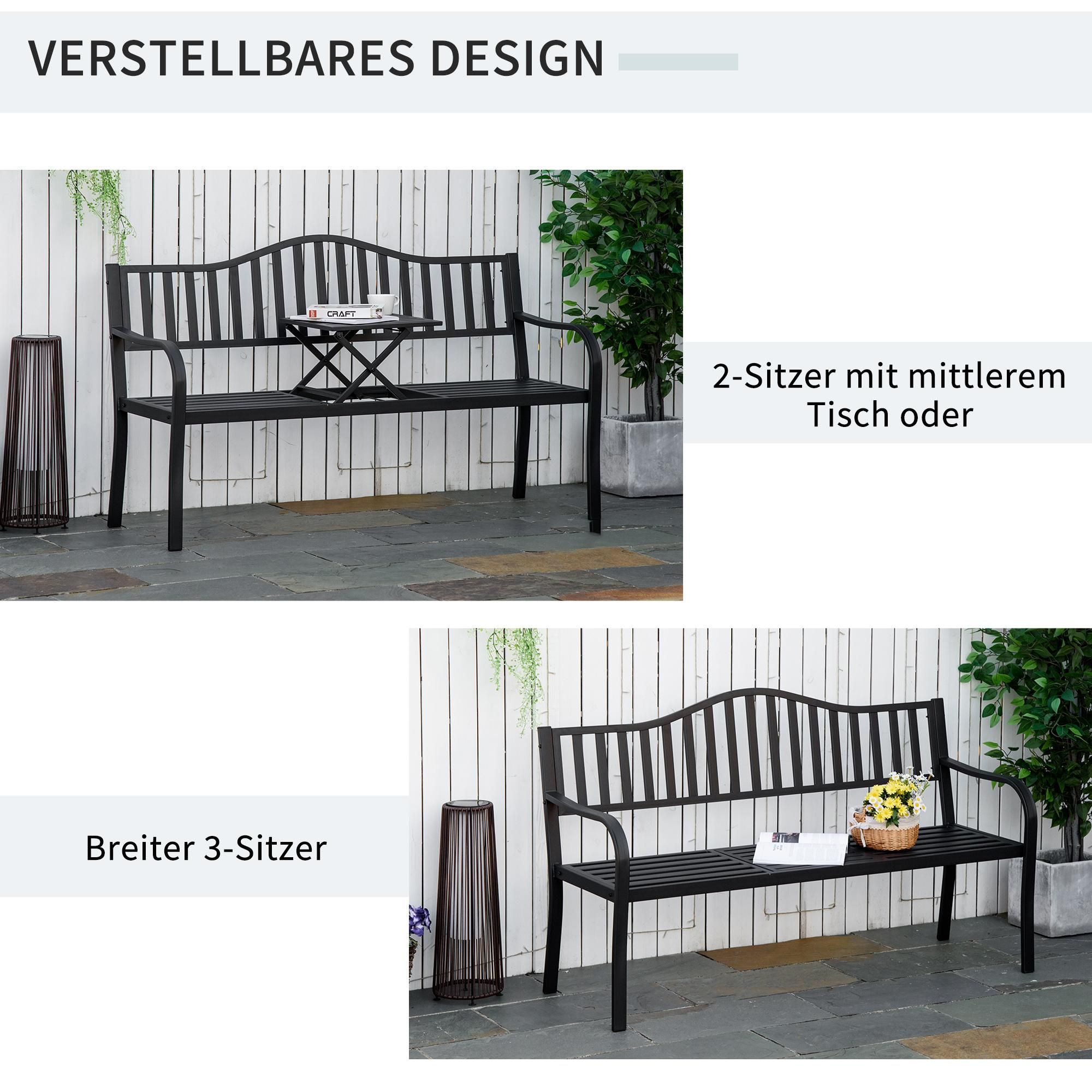 Parkbank klappbarer 2-Sitzer