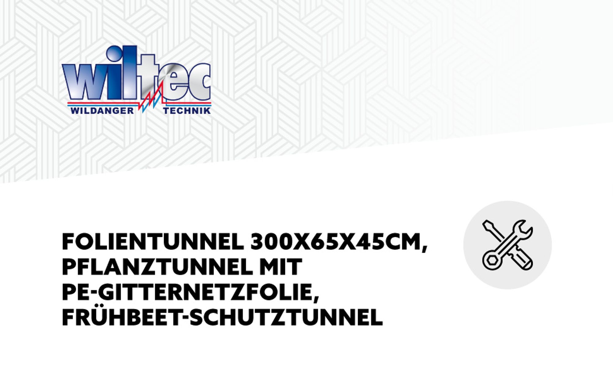 Wiltec Folientunnel 300 x 65 x 45 cm, Pflanztunnel mit PE GItternetzfolie, Frühbeet Schutztunnel Gewächshaus mit Stecksystem