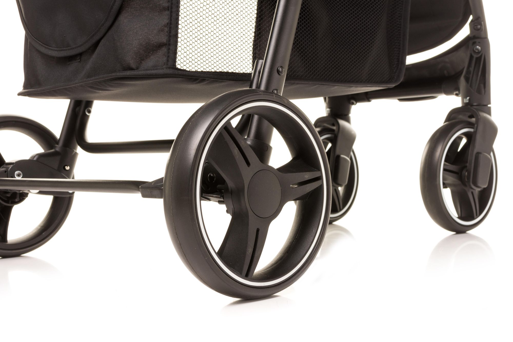4Baby | Kočík - Kočík Buggy - Melange Grey - Kompaktný - Nastaviteľná opierka chrbta - Ideálny do mesta aj terénu - Do 22 kg - Rapid