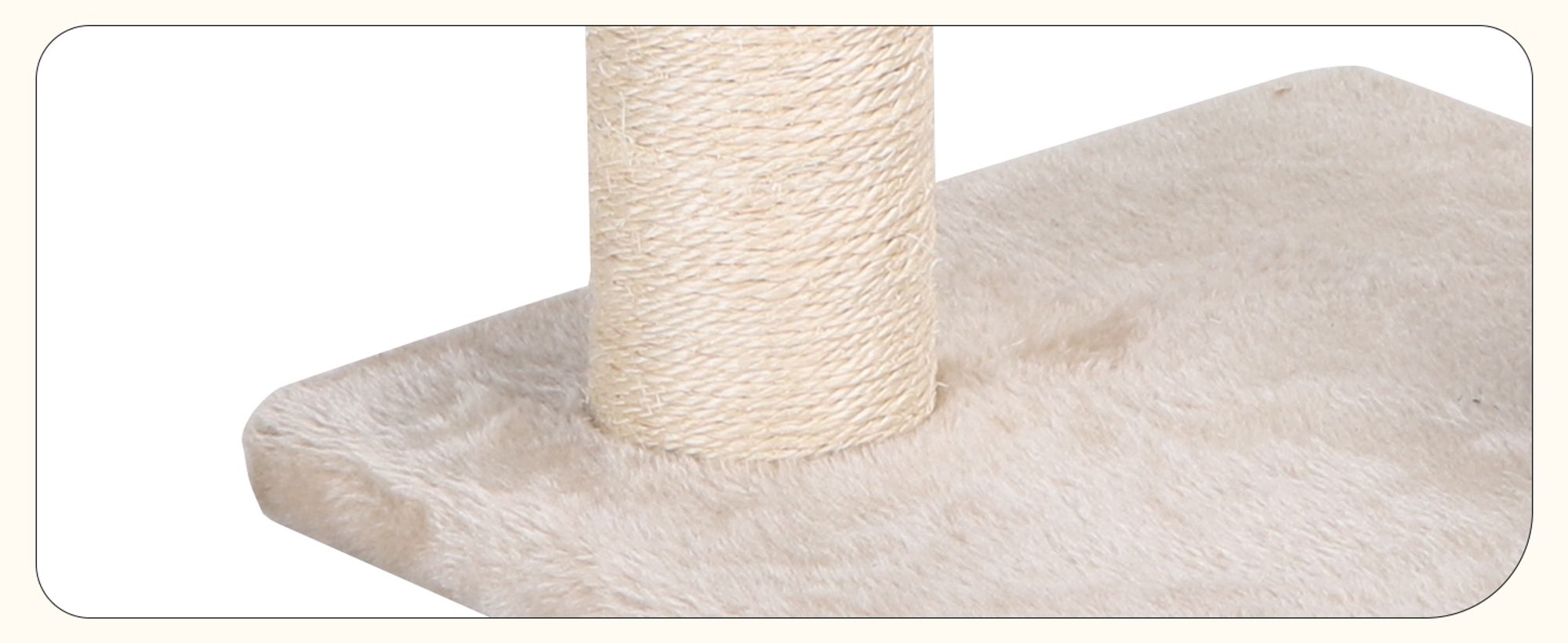 Katzenkratzbaum mit Bürste,Kratzsäule für Katze Kratzstamm aus Jute und Widerstandsfähigem Stoff mit Plüschball