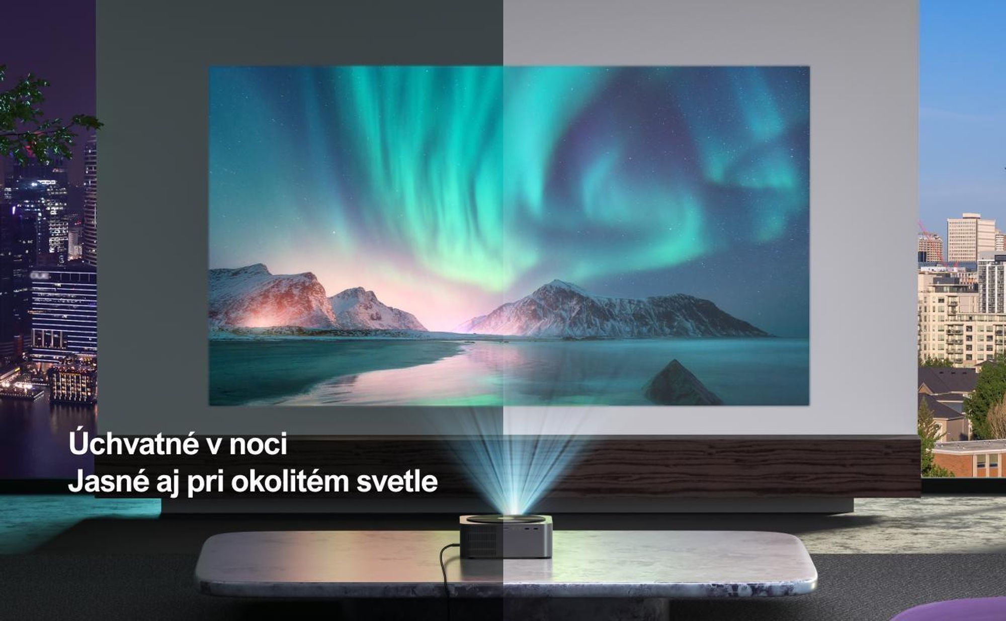 Projektor ULTIMEA 1080P Aktualizovaná verzia s funkciou vyhýbania sa prekážkam, 700 ANSI lúmenov, 15000:1, inteligentné zarovnanie plátna, Apollo-P40