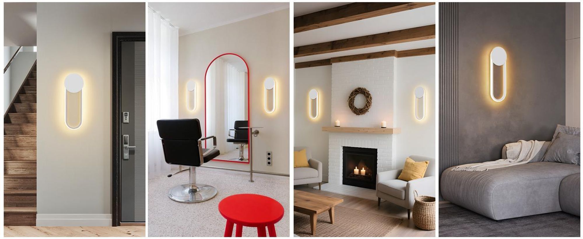 ZMH LED Wandleuchte Innen Wandlampe 12W Treppenhauslampe 41cm Weiß Flurlampe Modern Design 3000K Warmweiß Minimalistische Wandbeleuchtung für Schlafzimmer Wohnzimmer Flur Treppenhaus Küche