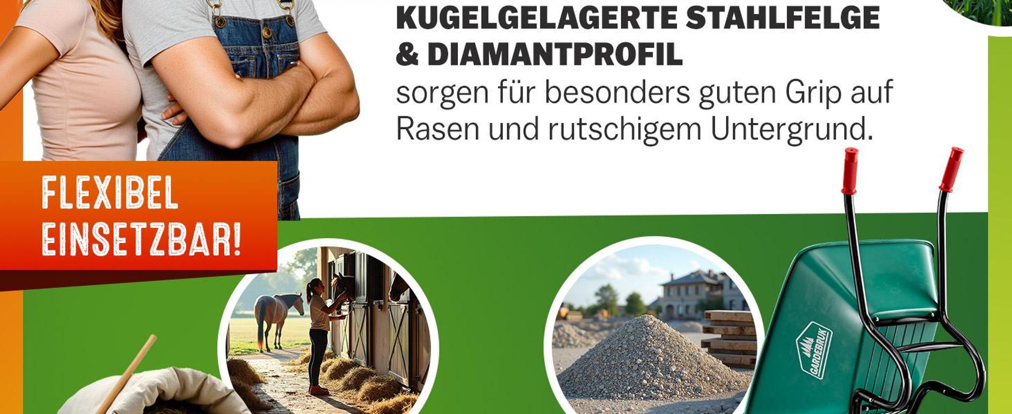 GARDEBRUK® Schubkarre 100L 250kg