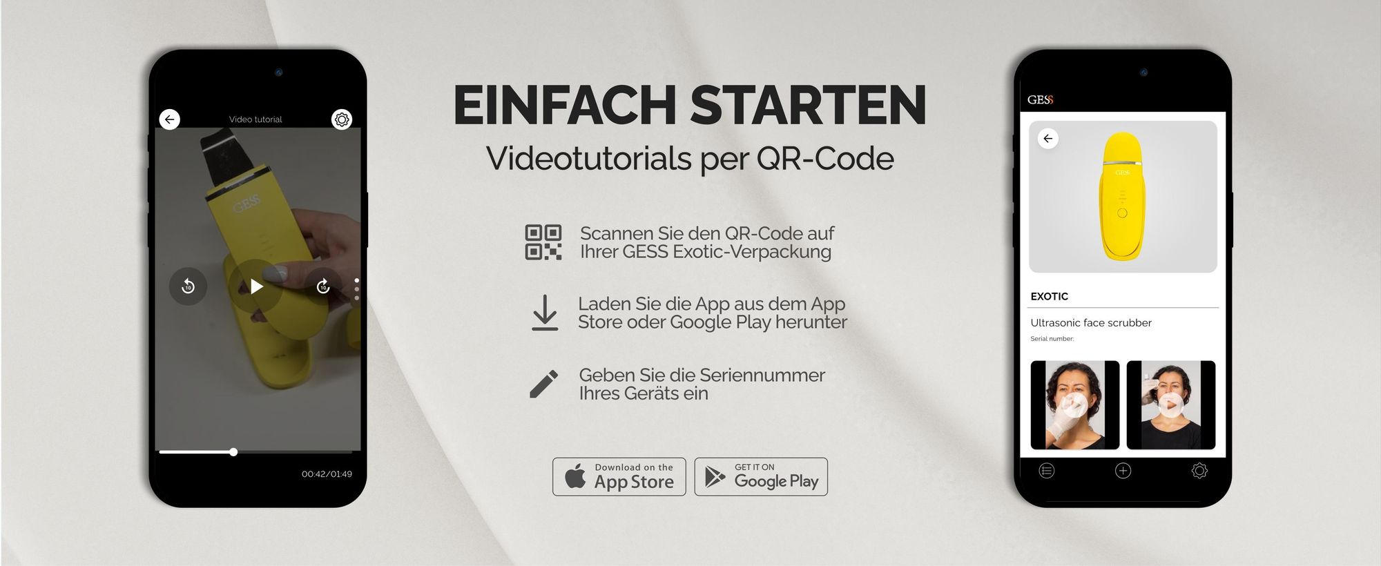 Scrubber Ultraschallpeelinggerät 7-in-1, Gesichtspeeling, Mitesserentferner - GESS EXOTIC