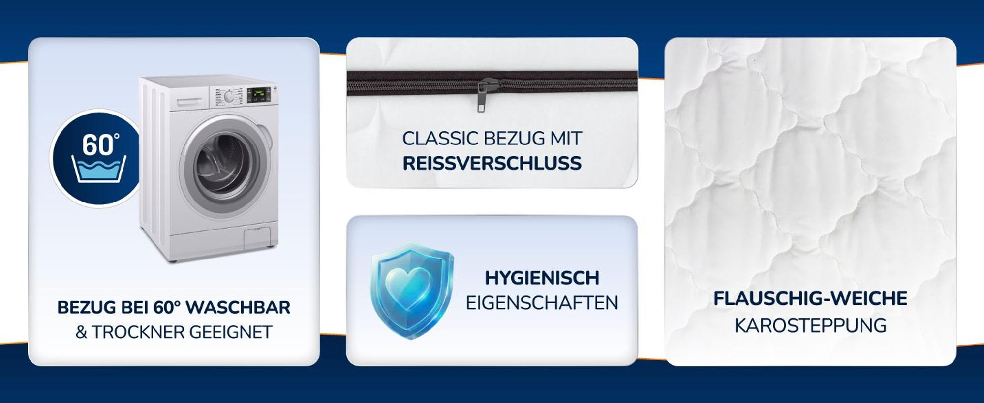MSS e.K. Aqua Deluxe - 7 Zonen Wellness Matratze - 130 x 200 cm | Höhe 16 cm (Kernhöhe ca. 14 cm) | Härtegrad H2 & H3 | Kaltschaummatratze