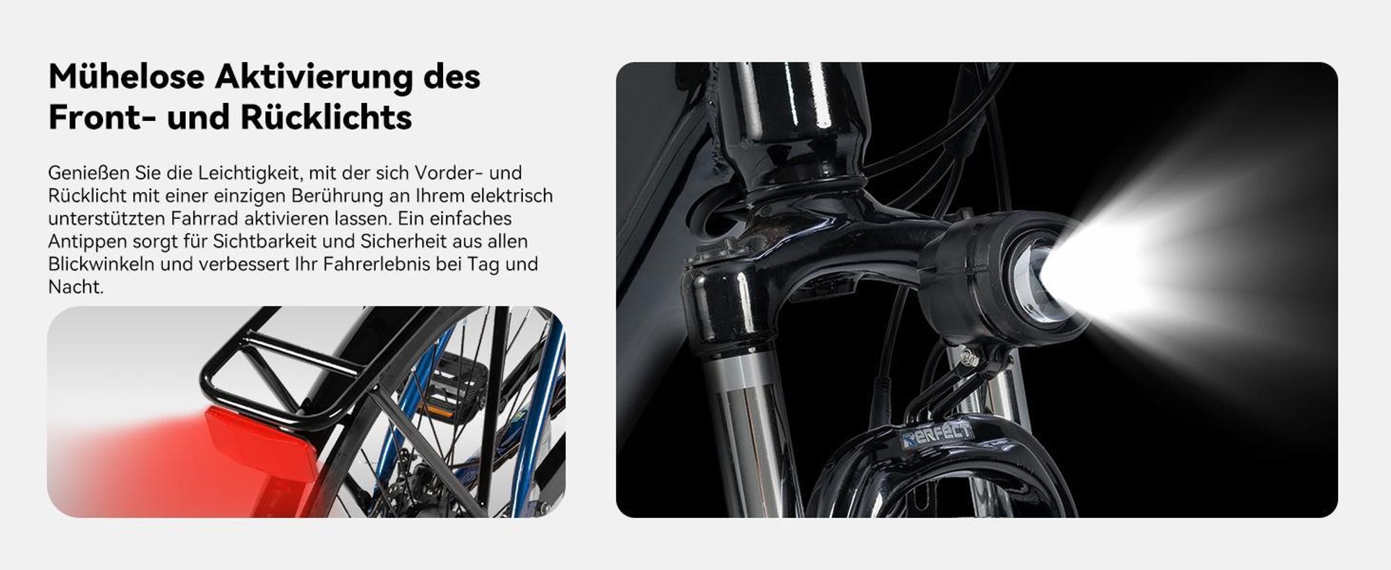 Hiland 26 Zoll 7-Gang 250W Elektrofahrrad für Männer und Frauen, Elektrisches Citybike mit 36V 10,4Ah Akku, Mit Frontlicht, Weiß