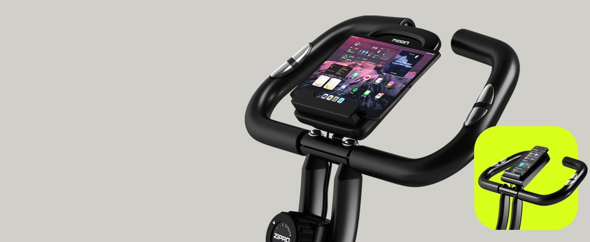 Zipro Heimtrainer Fahrrad Future X – Klappbares X-Bike für kleine Wohnungen – Magnetisches Fitnessbike, Platzsparend Leise Pulsmessung, Tablethalter