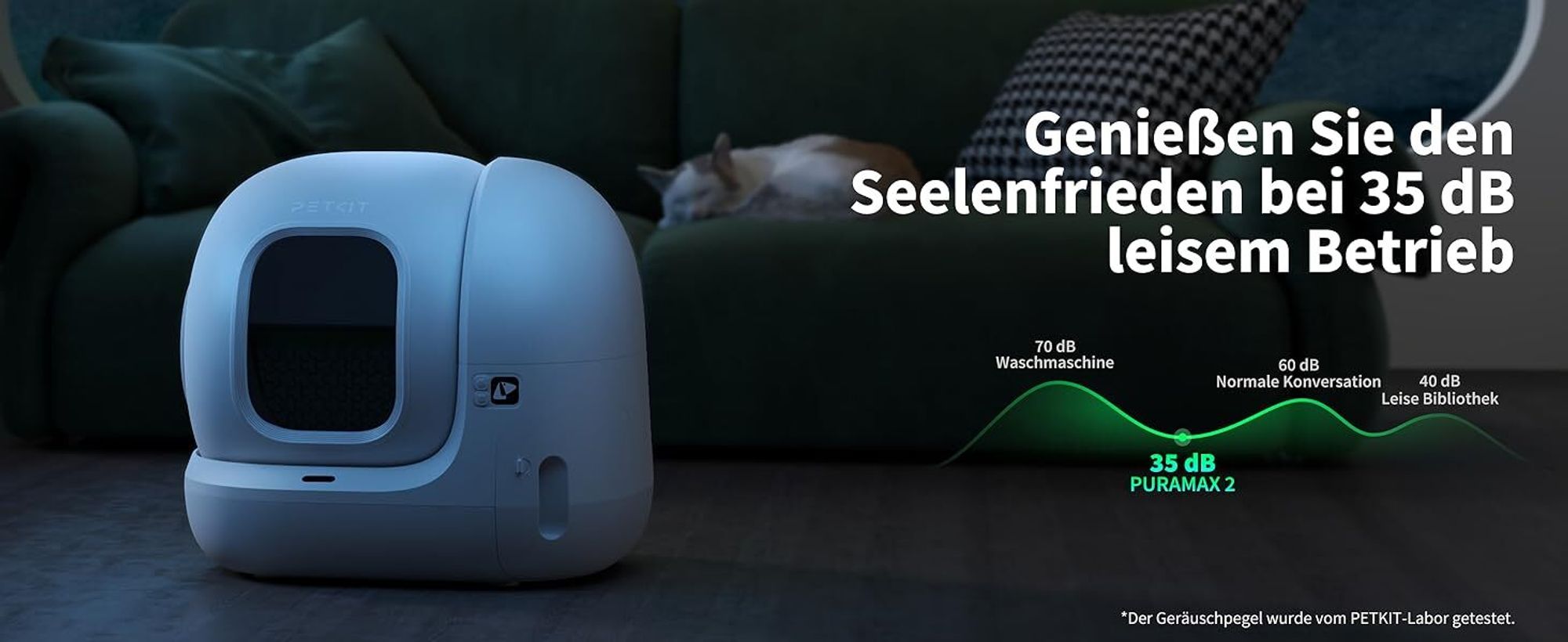 PETKIT Selbstreinigende Katzentoilette, PuraMax 2 Katzentoilette für mehrere Katzen(1. Generation Upgrade), App-Steuerung