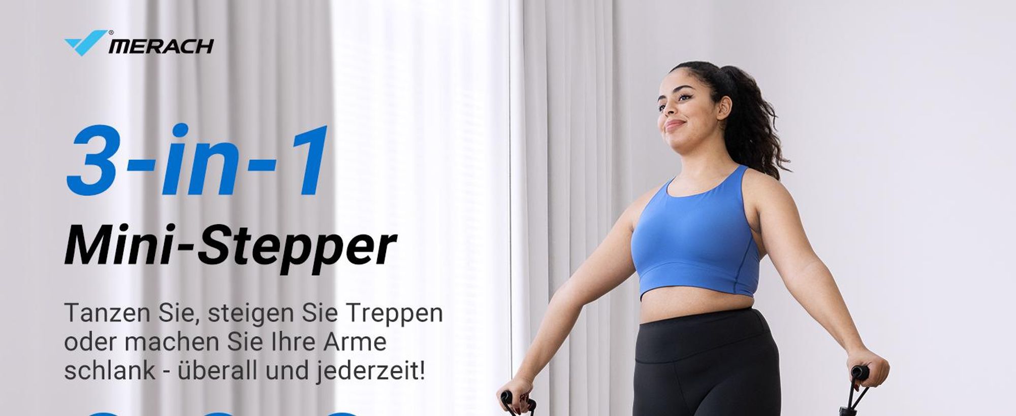 Mini Stepper Swing & Twist mit LCD & Widerstandsbändern – 150 kg Belastung, 2-in-1 Hometrainer für Beine, Po & Arme, Anfänger & Fortgeschrittene