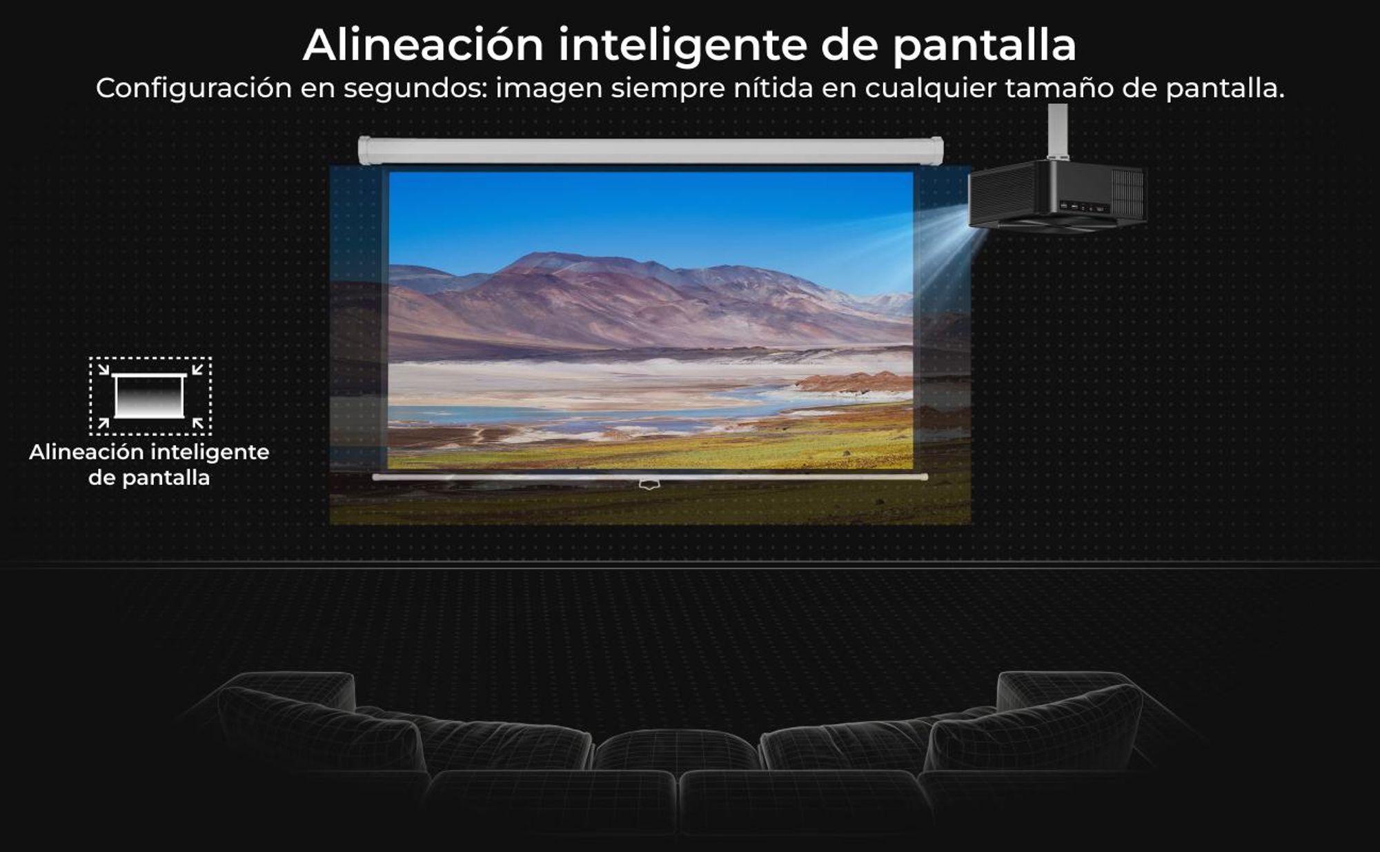 Ultimea Apollo-P40: Proyector 4K, versión actualizada con detección de obstáculos, 700 lúmenes ANSI y ajuste inteligente de la imagen
