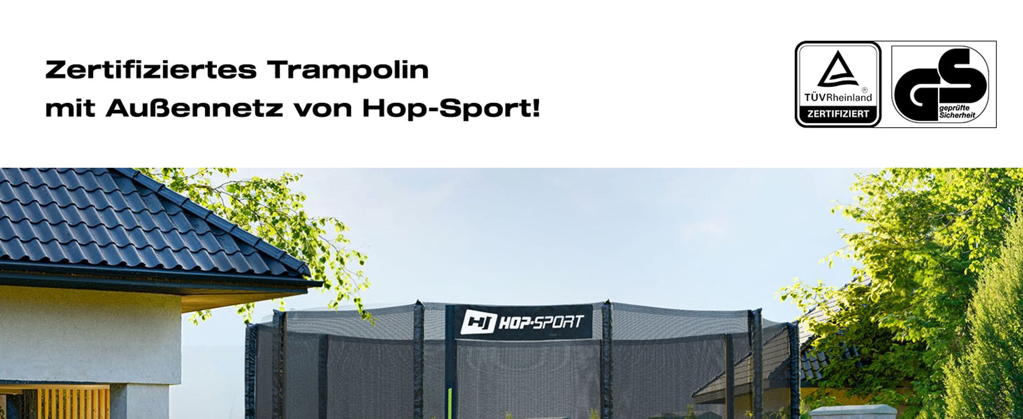 Trampolin Outdoor Gartentrampolin 366cm 12FT Hop-Sport