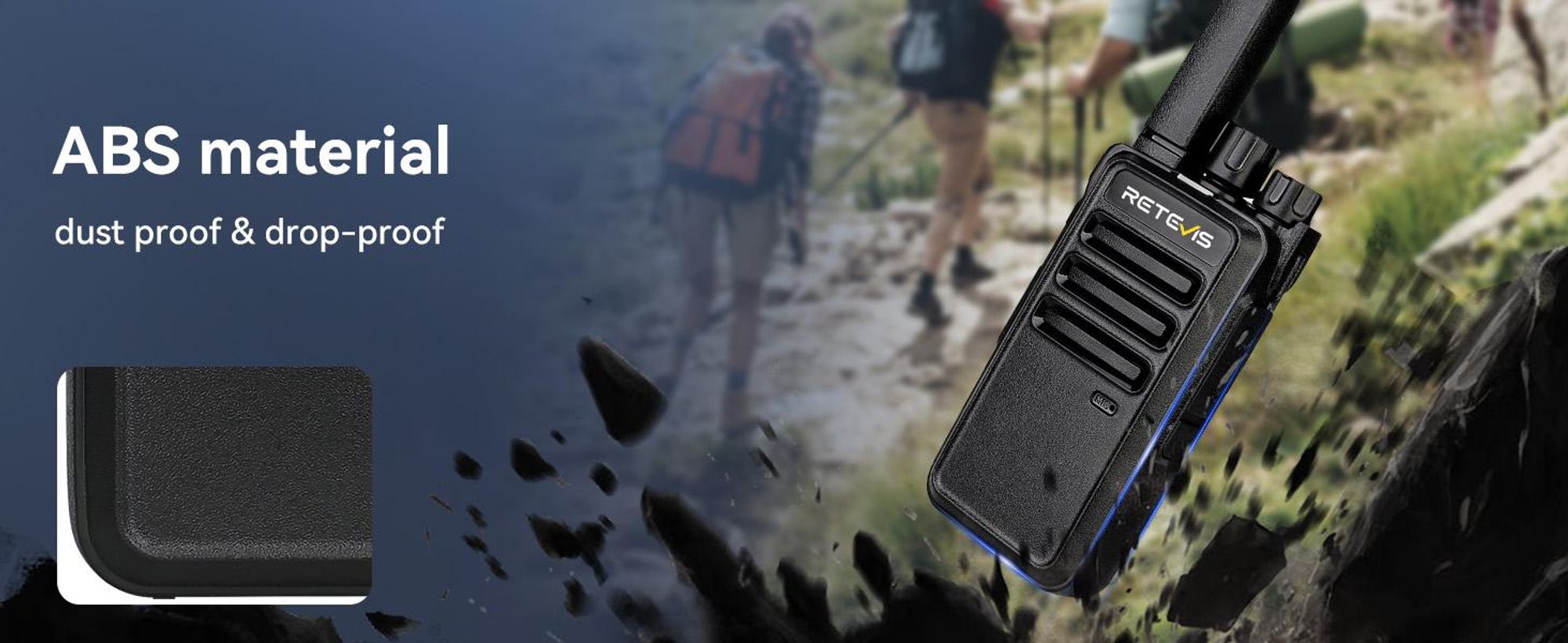 Retevis RT668 Funkgerät Großer Reichweite, PMR446 Walkie Talkie für Erwachsene, Handfunkgerät mit VOX  Energiesparfunktion für Familien, Camping