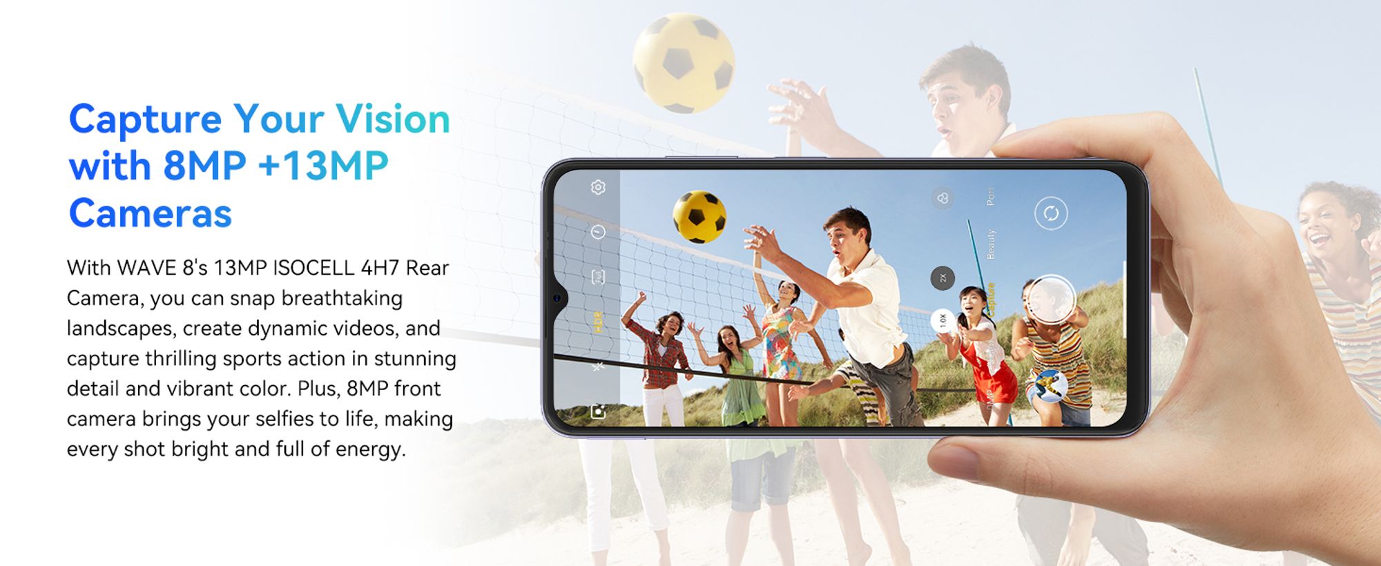 Blackview Wave 9C – telefon komórkowy 6,56" bez umowy, 12+128 GB, 5000 mAh, dwie karty SIM, system Android 15, rozdzielczość 1080p, rozpoznawanie twarzy, odblokowywanie za pomocą czytnika linii papilarnych