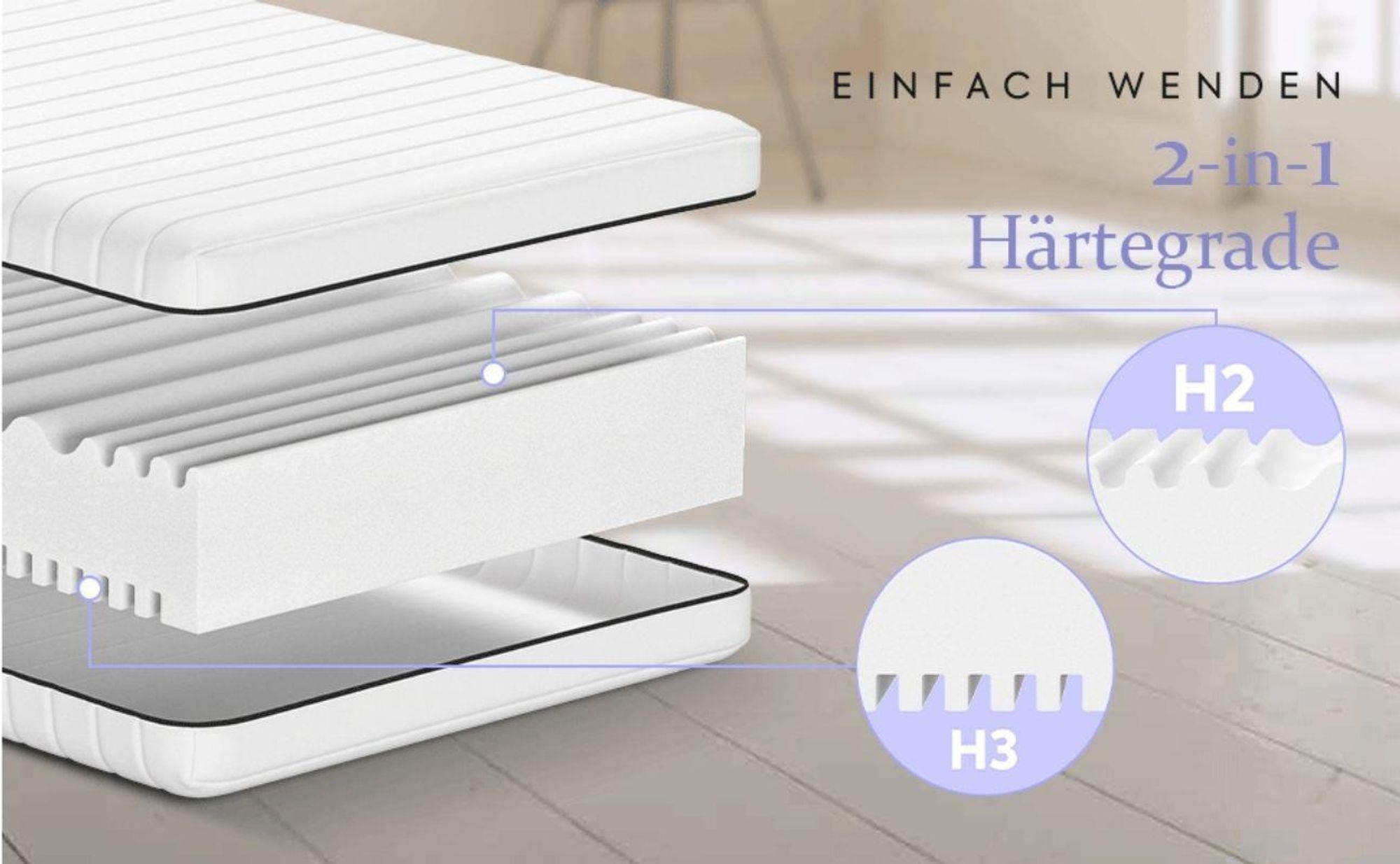 H2 und H3 matratze