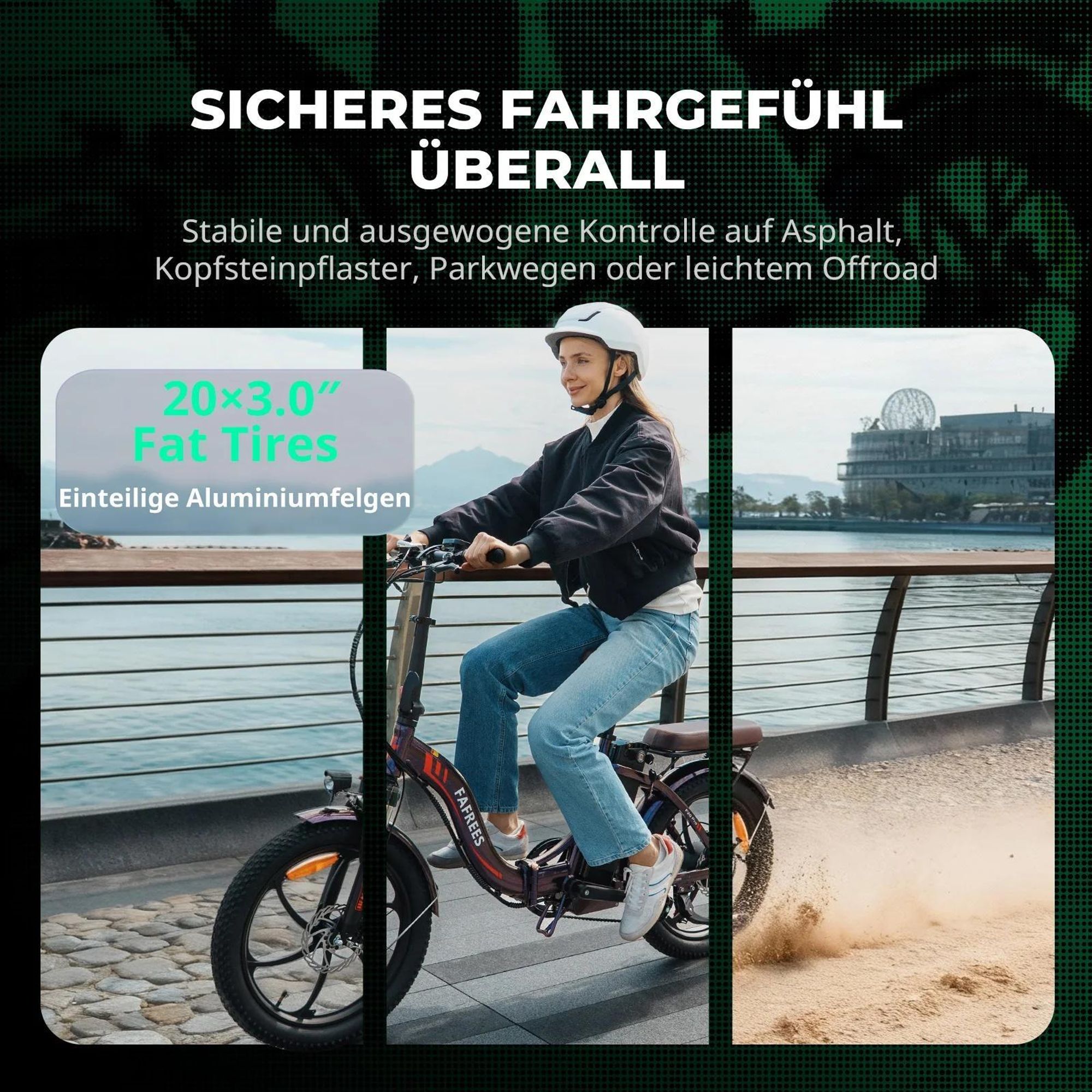 E-Bike FAFREES F20 Pro - Motor 250W Batterie 36V20Ah 20 Zoll Reifen Mechanische Scheibenbremsen - Aurorablau
