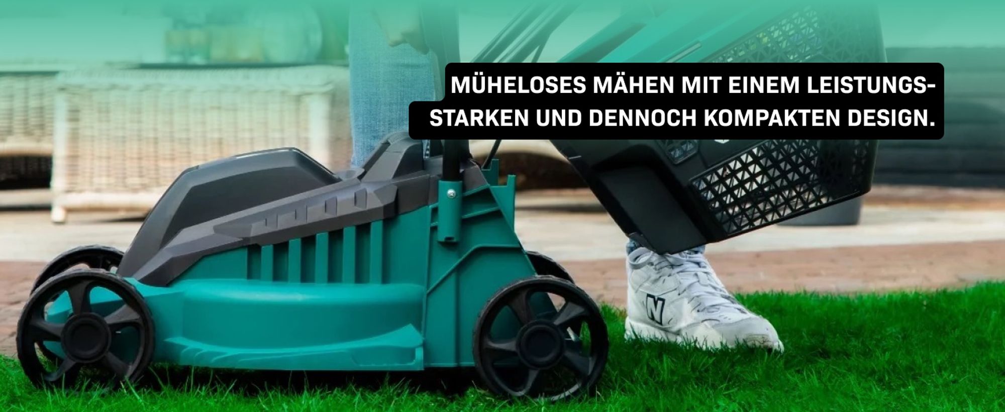 VONROC LM502AC, Rasenmäher mit Radantrieb, 32 cm, 3 cm, 7 cm, 30 l, Bürstenlos