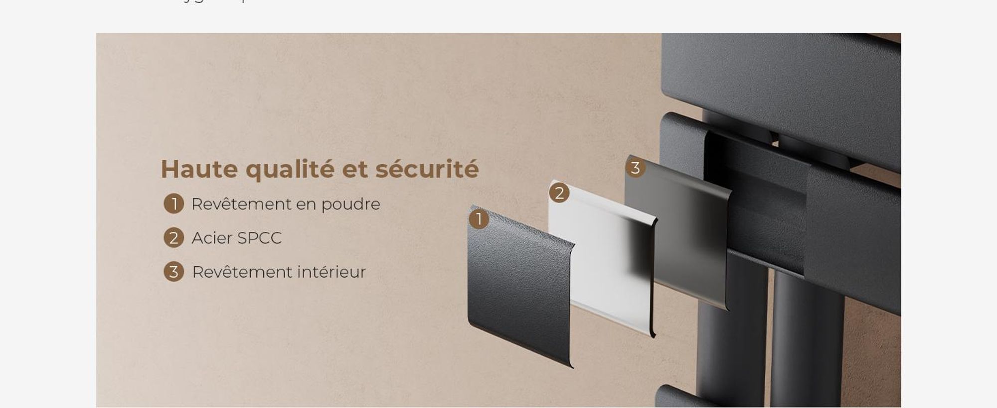 S'AFIELINA 1320x500mm Radiateur de Salle de Bain – Sèche-Serviettes Acier Faible Carbone, Revêtement Antirouille, Panneau Plat Design, Anthracite,661W