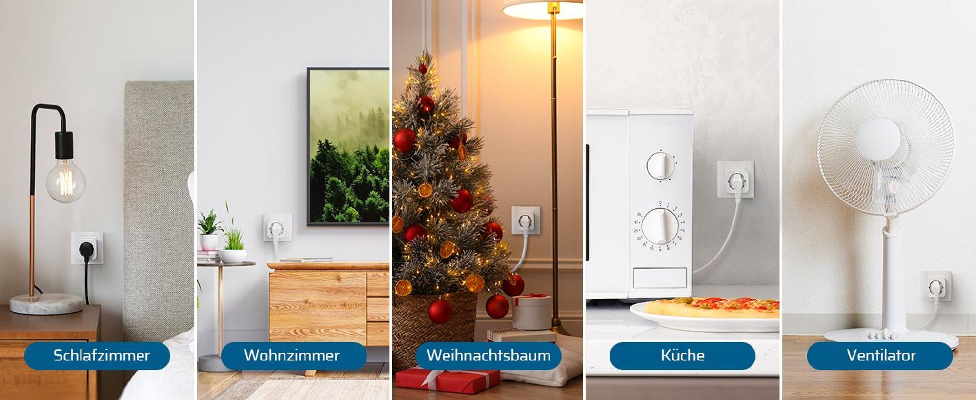 DEWENWILS Funksteckdose mit Fernbedienung, 4er Set, 30m Reichweite, Weiß, 3680W