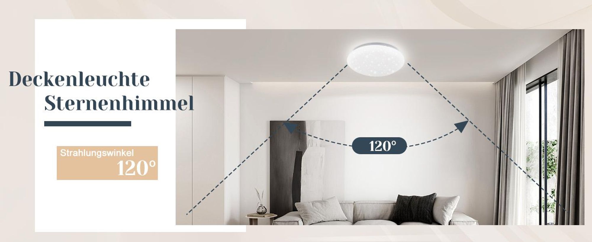 ZMH Deckenlampe LED 12W Deckenleuchte Ø25cm Kinderzimmerlampe Sternenhimmel 6000K Deckenbeleuchtung Flur Rund für Kinderzimmer Wohnzimmer Schlafzimmer