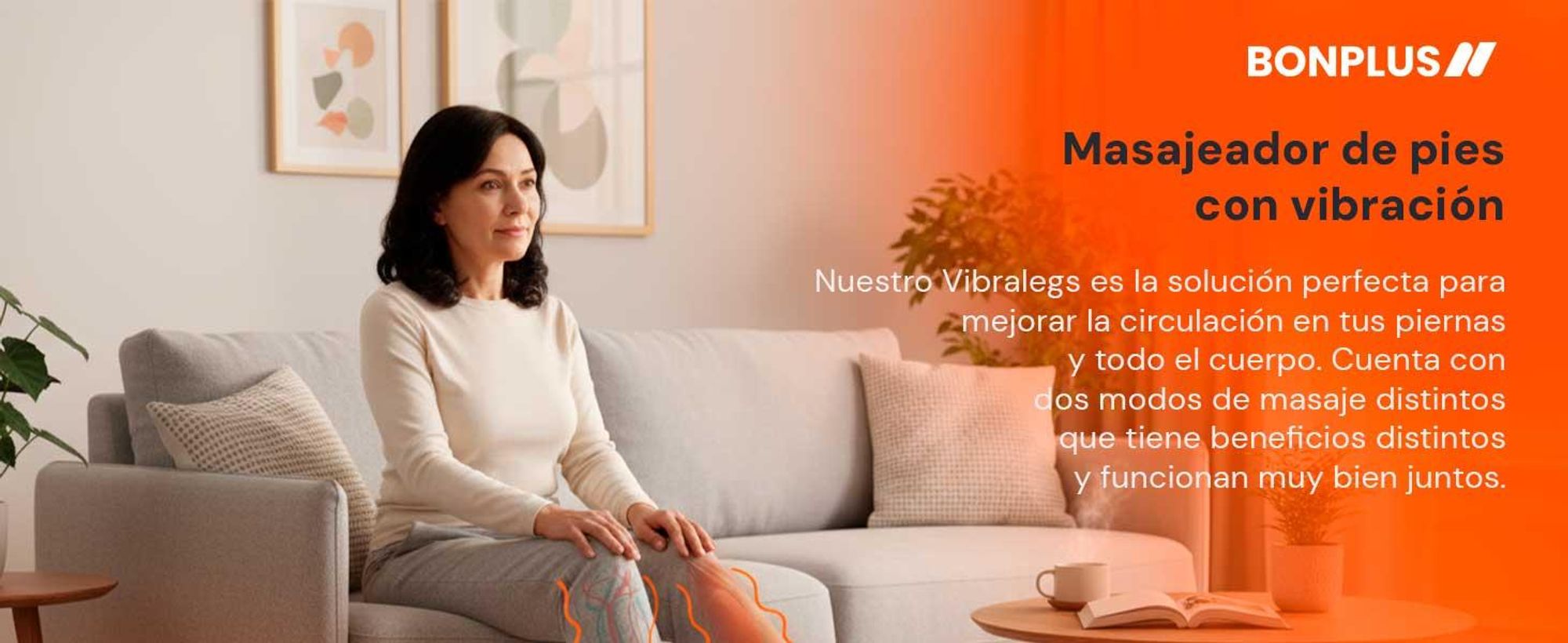Masajeador de Pies 30W, Vibralegs, Masajeador de Piernas, Masaje Shiatsu, Mejora la Circulación, Alivia El Dolor, Con Mando a Distancia, 2 Modos
