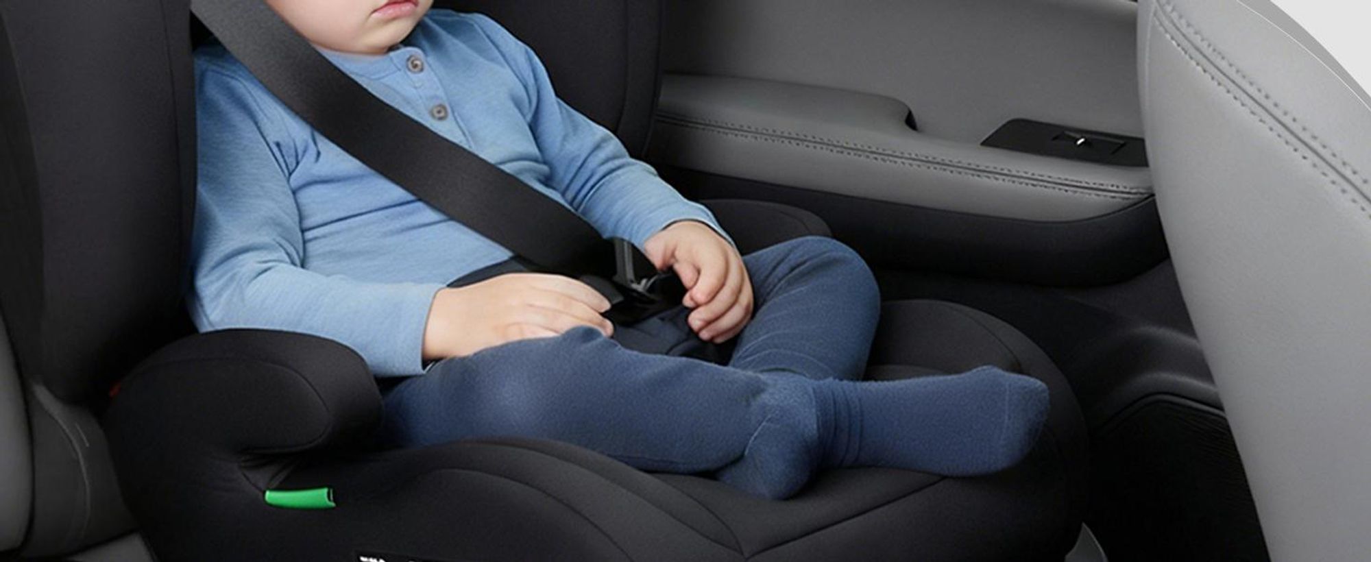 YALION Sitzerhöhung Auto Kinder, Kindersitzerhöhung 100-150cm,Kindersitz einstellbare Kopfstütze,Ab ca.Kinderautositz 3-10 Jahre,ECE R129- Grau