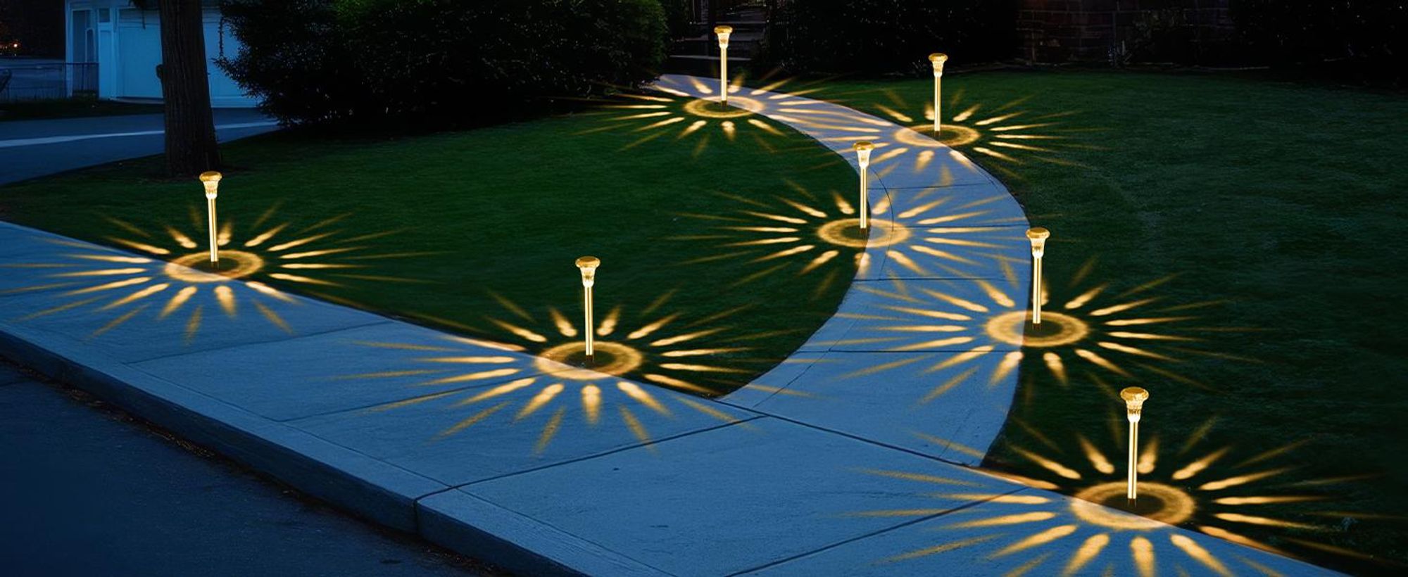 LED Solarlampe, Solarleuchte, 6er Set LED Solarlicht, Solar Bodenleuchte, Bodenlampe, Warmweiß, Winterfest, Wasserdicht, für außen, Terrasse, Rasen