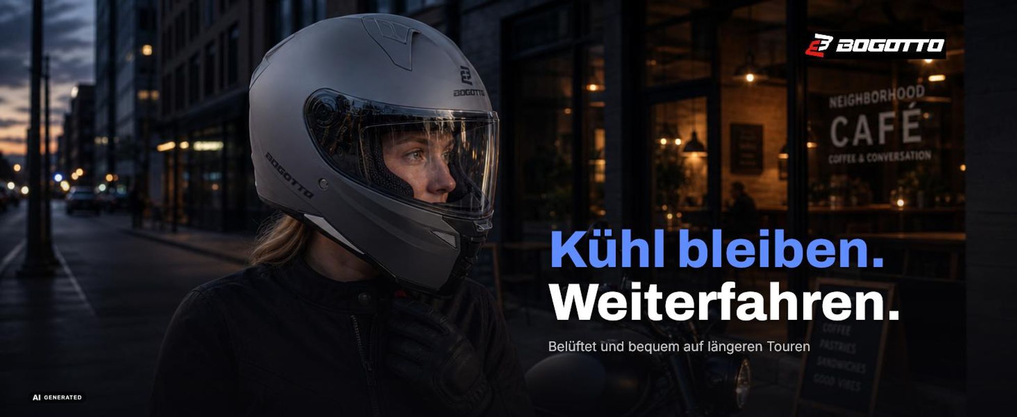 Bogotto FF110B Helm, titan matt, M (57/58)