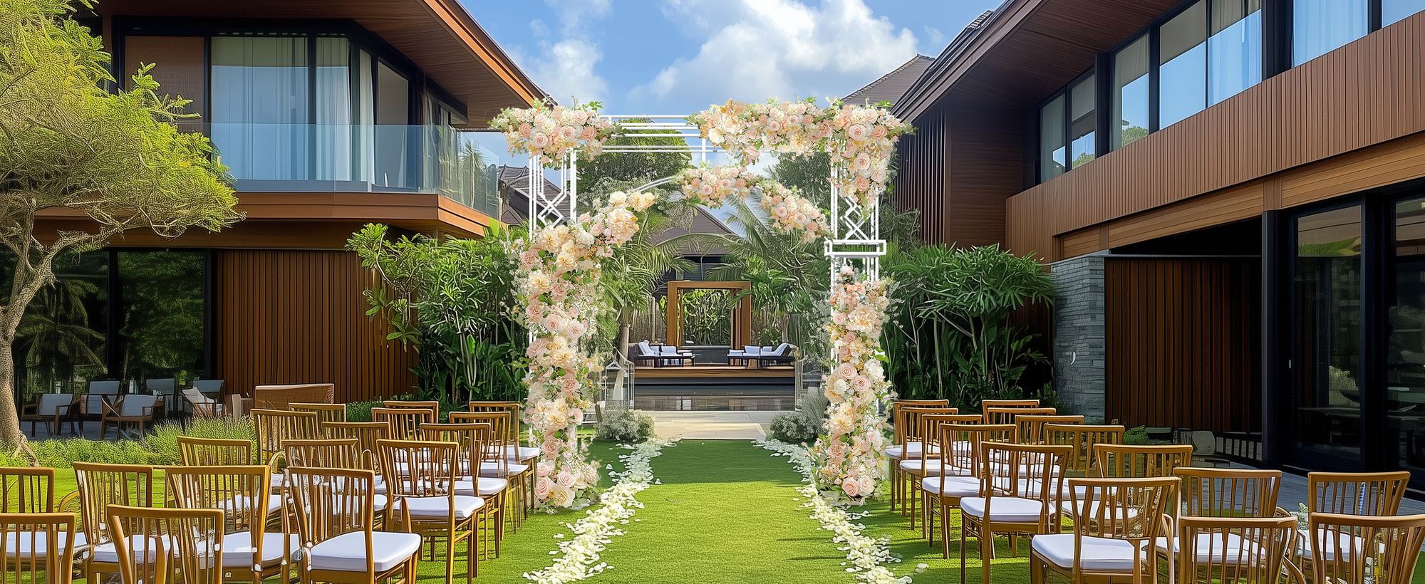 WISFOR Rosenbogen, Extra Stil Hochzeitsbogen Hintergrundrahmen Metall Ballondekoration Fotokabine DIY Eisen Blumenrahmen Ehe Bogen