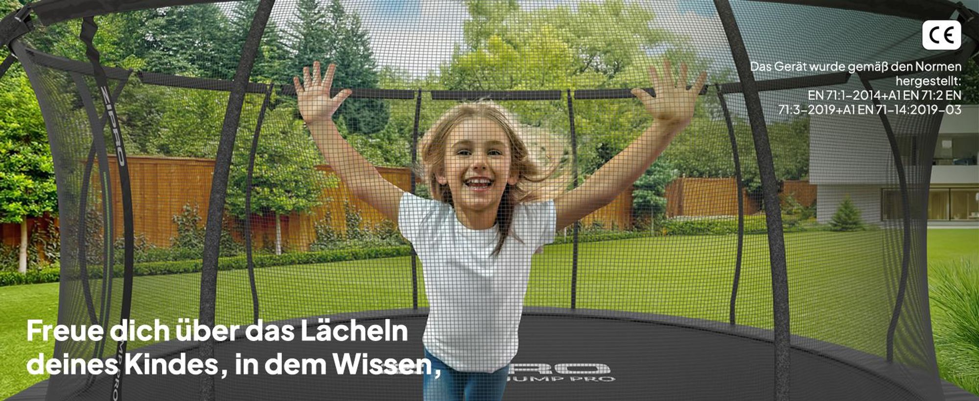 ZIPRO Trampolin Jump Pro Premium | 14FT Ø 435 cm | Gartentrampolin Kindertrampolin Komplett-Set inkl. Netz, Leiter & Randabdeckung, Outdoor, Grün