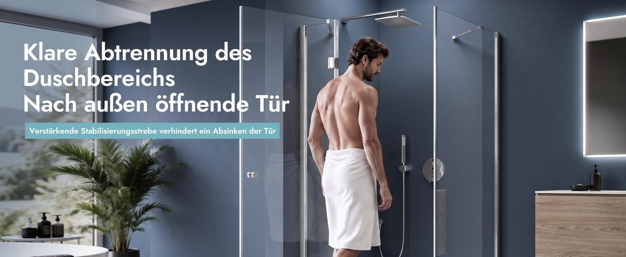 doporro Eck-Duschkabine 80x80cm Dusche Eckdusche Duschabtrennung ESG-Sicherheitsglas Klarglas inkl. Easy-Clean-Beschichtung R05K