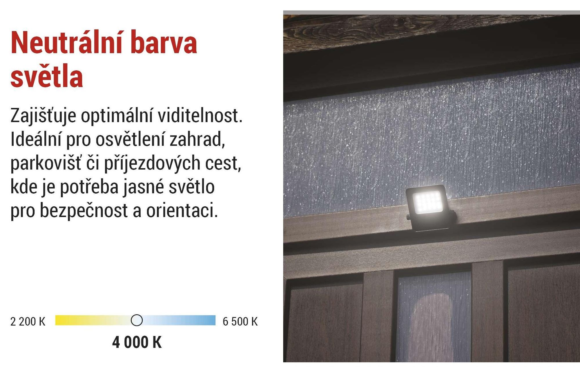 EMOS tenký hliníkový LED reflektor VISIO 10 W, 1500 lm, vodotěsný, neutrální bílá, vysoký světelný výkon 150 lm/W, pro venkovní použití, ZS2513