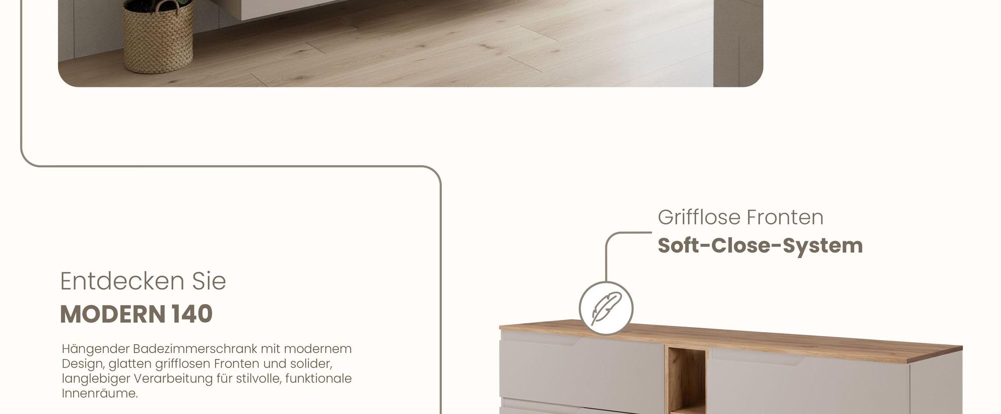 RODAN, Badmöbel, Badschrank, Badezimmermöbel, Badezimmer, MODERN, Waschbeckenunterschrank