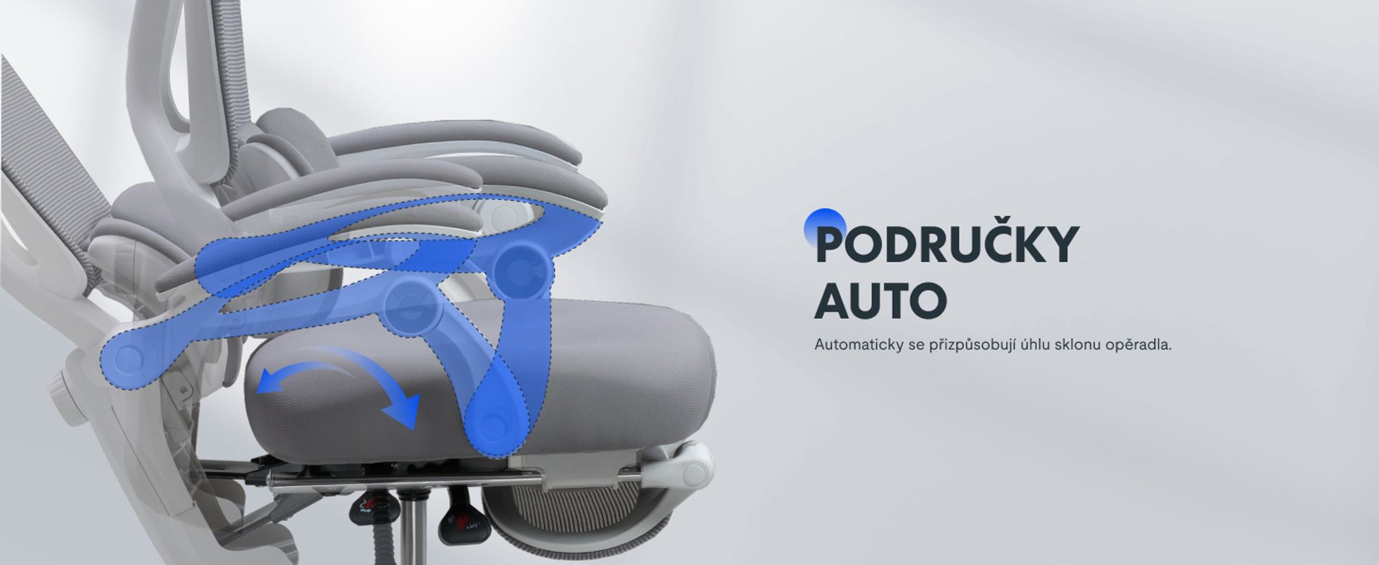 Ergonomická kancelářská židle FLEXISPOT s 3D opěrkou hlavy, nastavitelnou bederní opěrkou, funkcí naklápění 90–135°, spojenými područkami, opěrkou nohou, nosností 136 kg, šedá