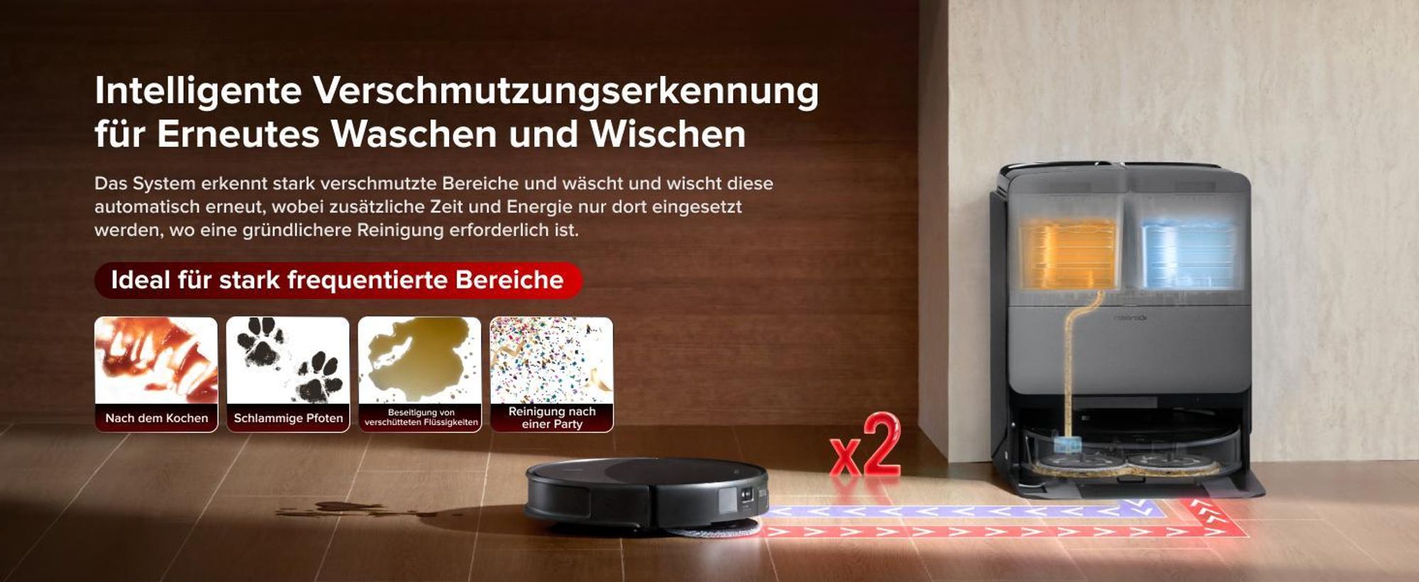 Roborock Saros 20 Set Saugroboter mit Wischfunktion, 36,000 Pa(Upgrade von Saros 10R), AdaptiLift Chassis 3.0, 100 °C Heißwasser-Moppwäsche