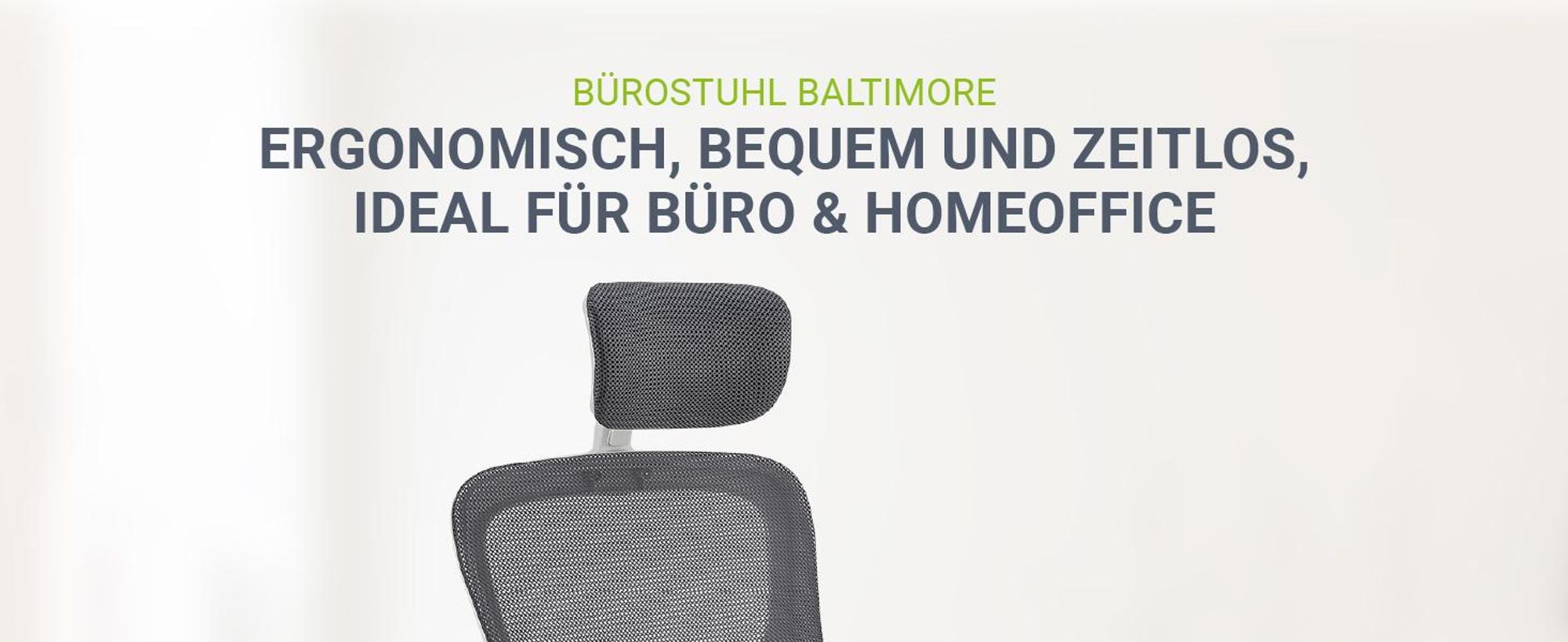 Juskys Bürostuhl Baltimore mit Rollen & Armlehne - ergonomisch & höhenverstellbar - Grau