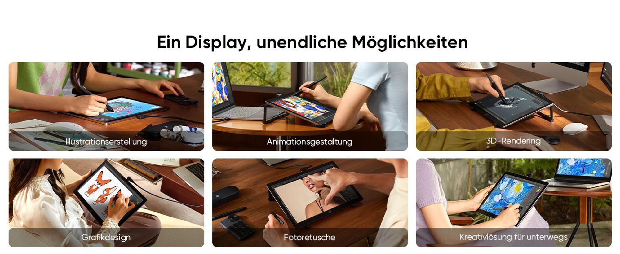 XPPen Artist Ultra 14 OLED Grafikdisplay 2,8K brillante Farben leicht und portabel für Designer und Künstler