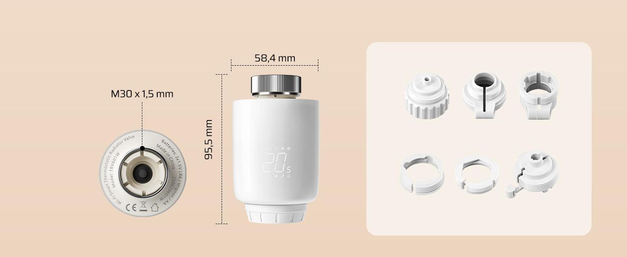 DEWENWILS Smartes Heizkörperthermostat WLAN, Programmierbar Heizungsthermostat