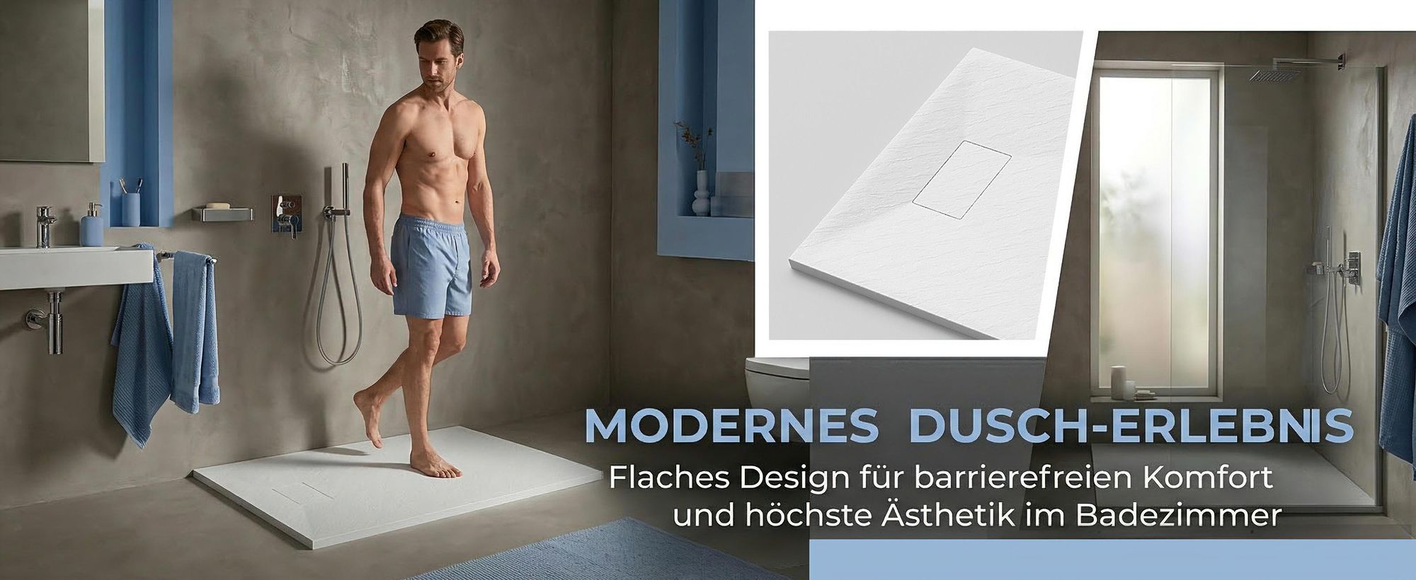 AQUABATOS Duschwanne 100x90x2,6 cm weiß, rutschfeste Duschtasse aus SMC, zuschneidbar mit Abflussgarnitur