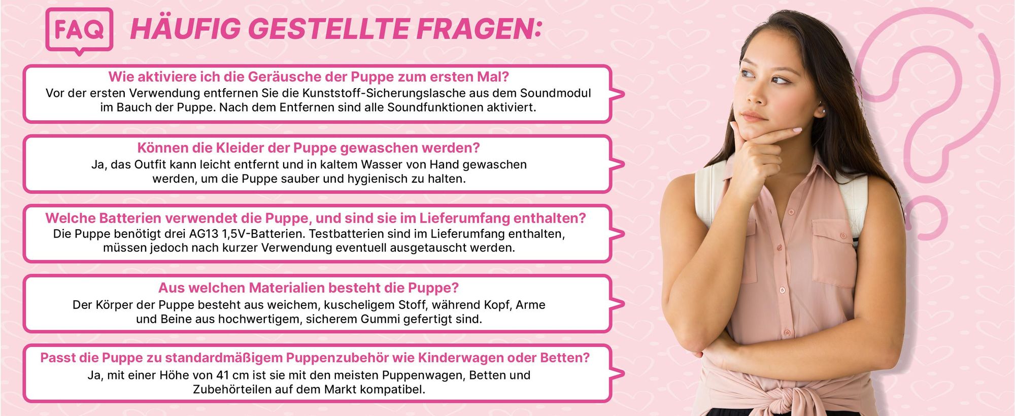 Kinderplay Babypuppe Lili 41 cm – sprechende Puppe mit Softkörper, wendbarem 43‑cm‑Kokon, Outfit & Schnuller (KP3513)