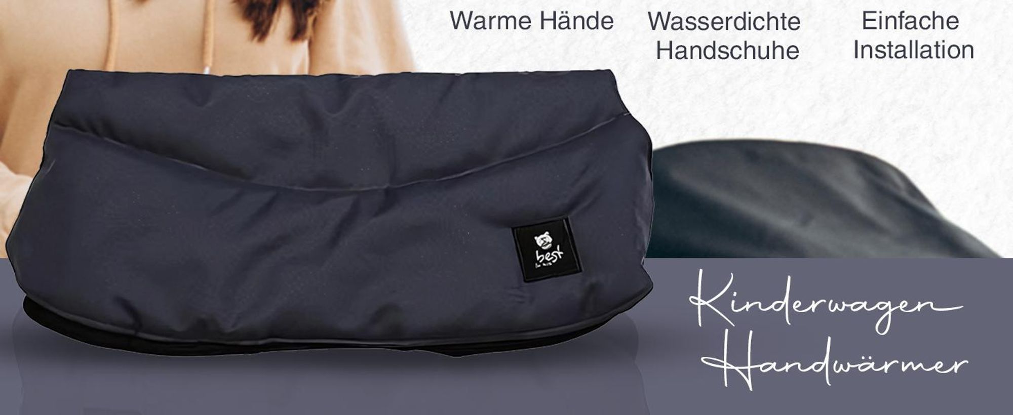Kinderwagen-Handwärmer|Handschuhe für Kinderwagen in Universalgröße | Handmuff für Kinderwagen in 12 Farben | Wasserdichter Handwärmer für Kinderwagen