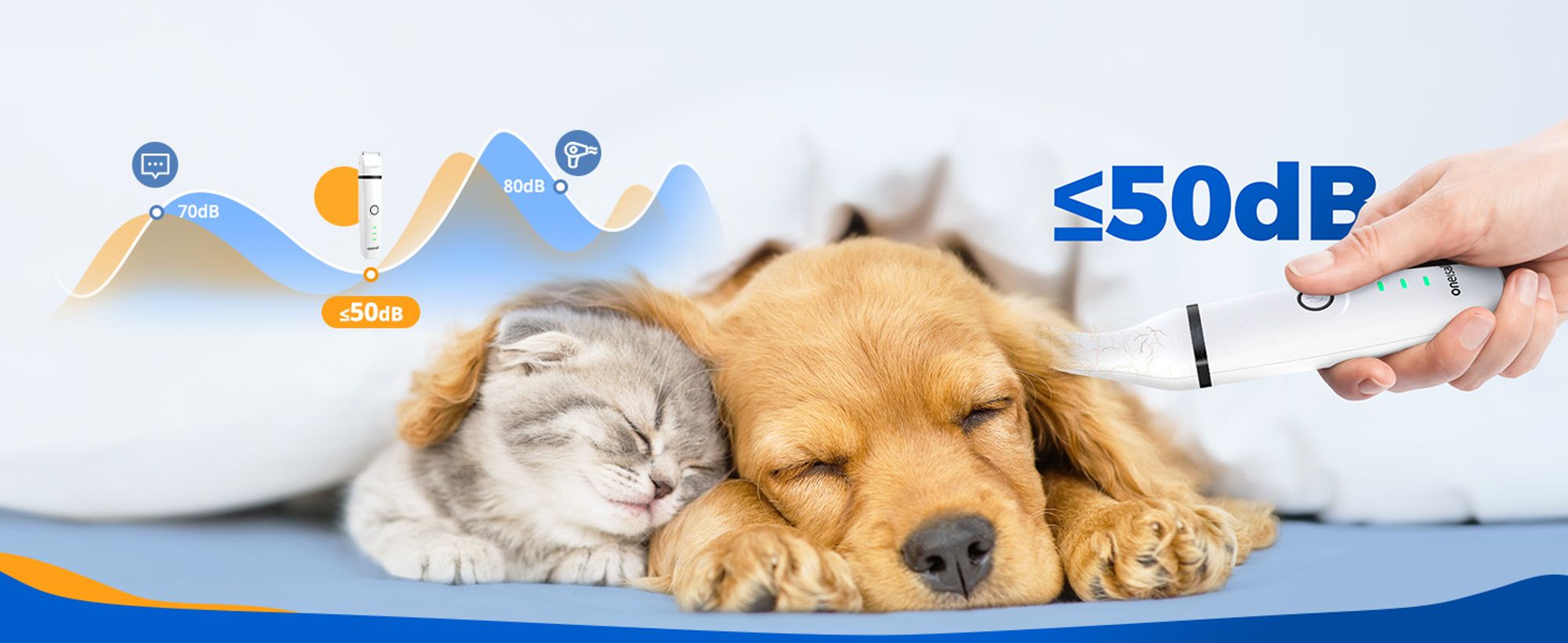 Oneisall – 4 in 1 Schermaschinen N12 für Hunde und Katzen