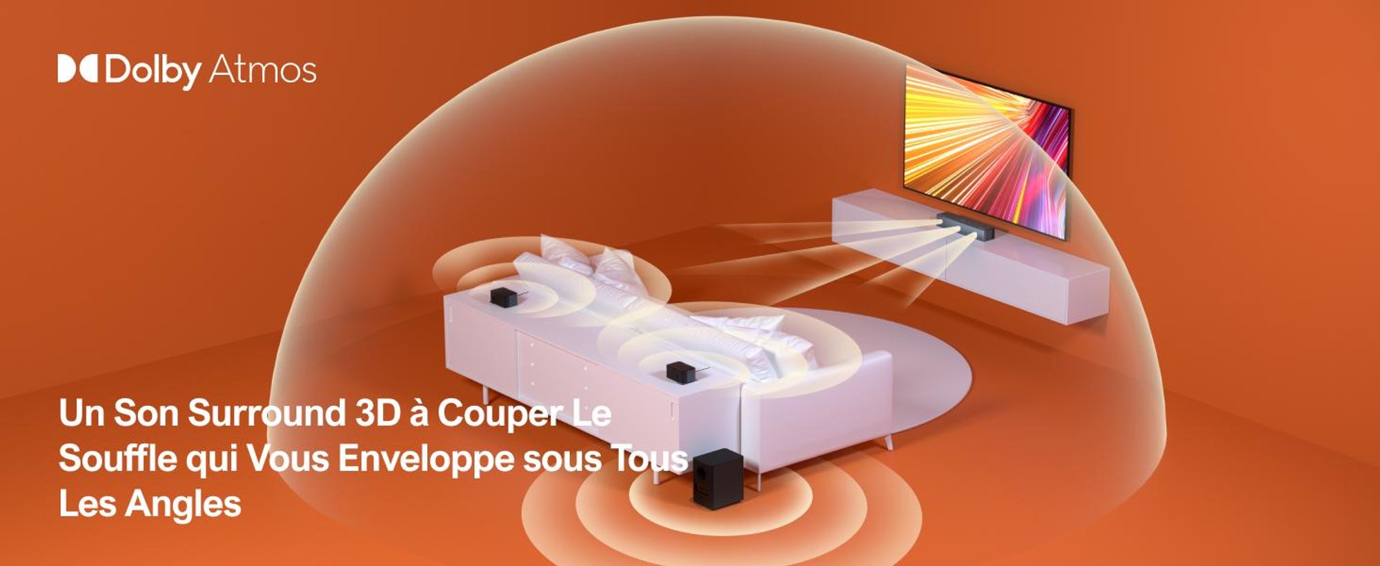 ULTIMEA Barre de son Dolby Atmos 5.1, Système de son surround 3D Barre de son pour téléviseur, Enceintes TV pour home cinéma
