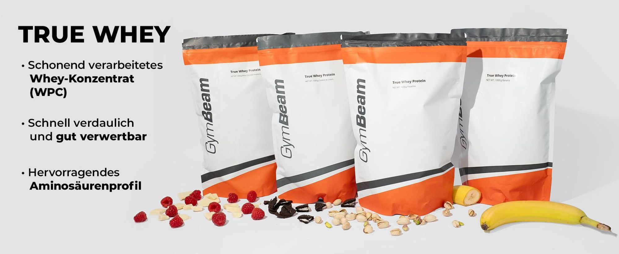 GymBeam - Protein True Whey, 1000 g, Vanille Stevia