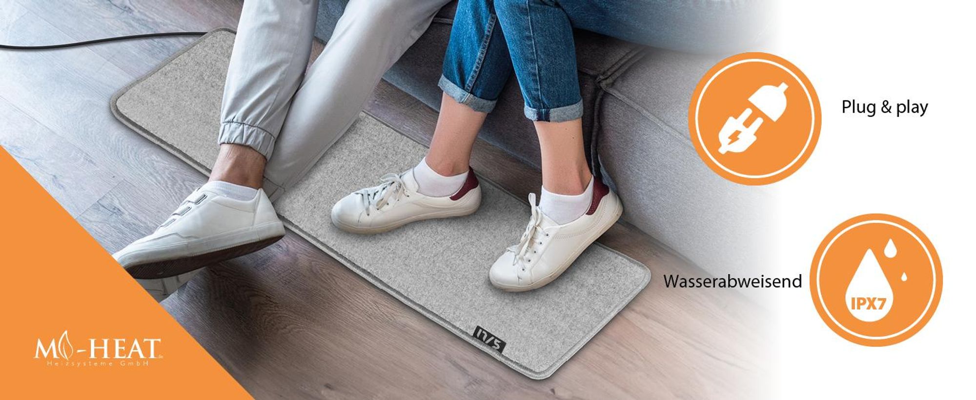 17/5 Heizteppich 35x110cm 100Watt Camel