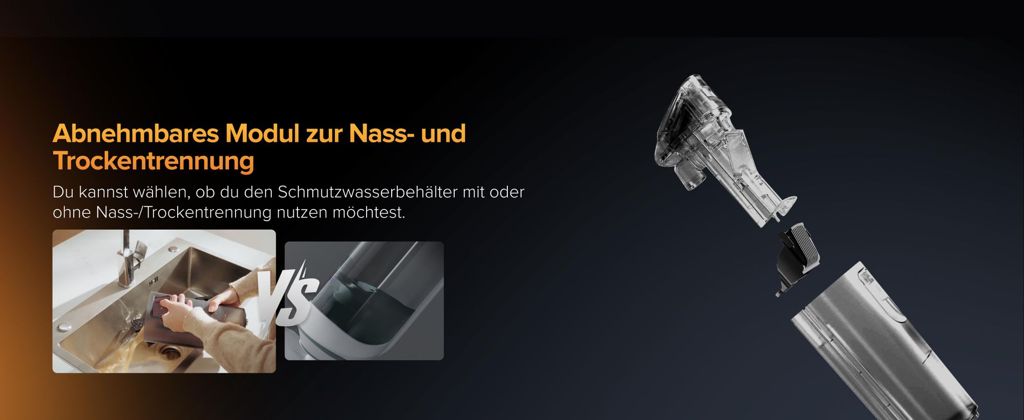Nass- und Trockentrennung