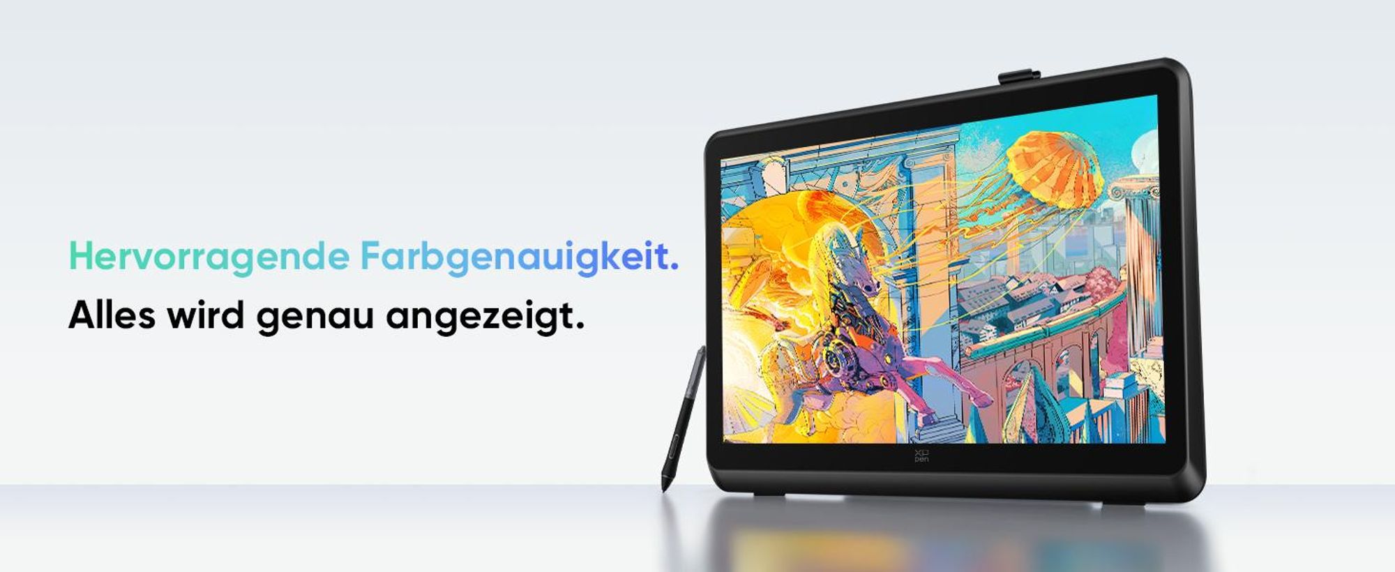 XPPen Artist 22 Plus Grafiktablett mit Display 21,5 Zoll Pen Display, X3 Pro Stift mit 16K Druckstufen, für Bild- und Videobearbeitung